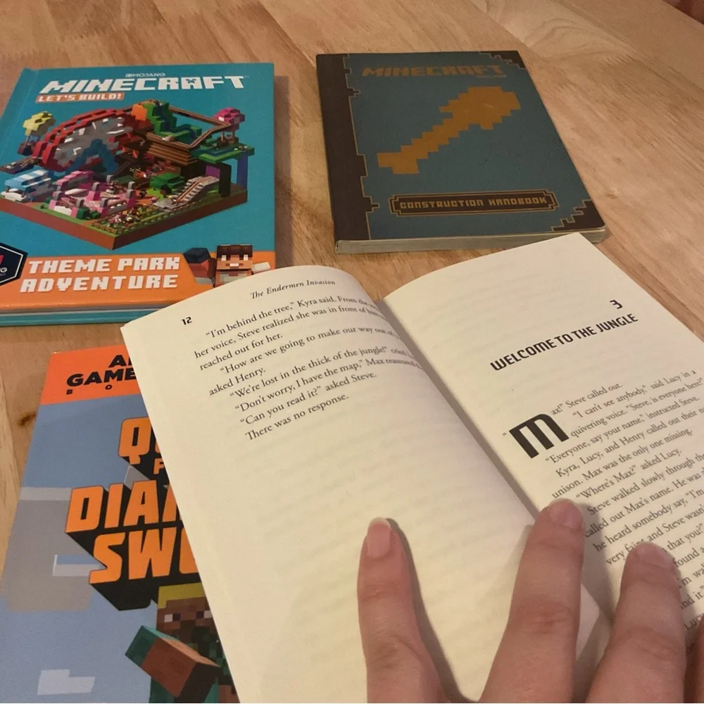 Minecraft Video Game Book Collection Lot of 6